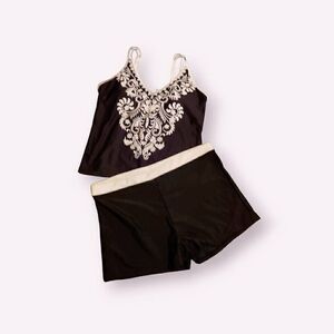 Tankini two piece Symmetrical Floral